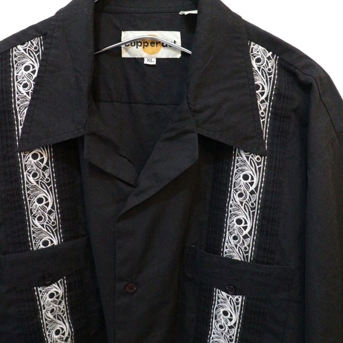 【black loose cuba shirt】 | Vintage.City 빈티지숍, 빈티지 코디 정보