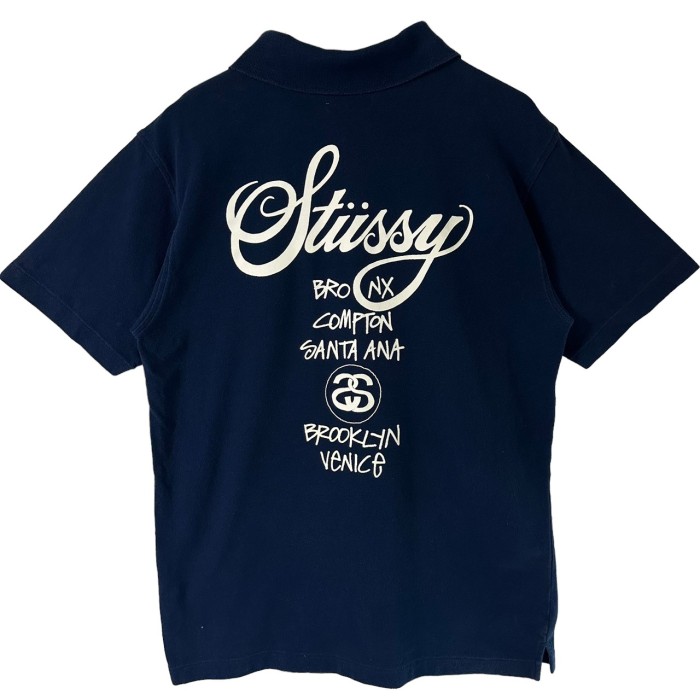 stussy ステューシー ポロシャツ L バックロゴ ワンポイントロゴ | Vintage.City 빈티지숍, 빈티지 코디 정보