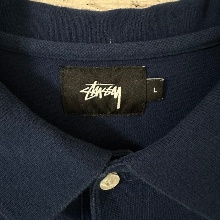 stussy ステューシー ポロシャツ L バックロゴ ワンポイントロゴ | Vintage.City 빈티지숍, 빈티지 코디 정보