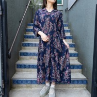 USA VINTAGE FLOWER PATTERNED DESIGN ONE PIECE/アメリカ古着花柄デザインワンピース | Vintage.City ヴィンテージ 古着