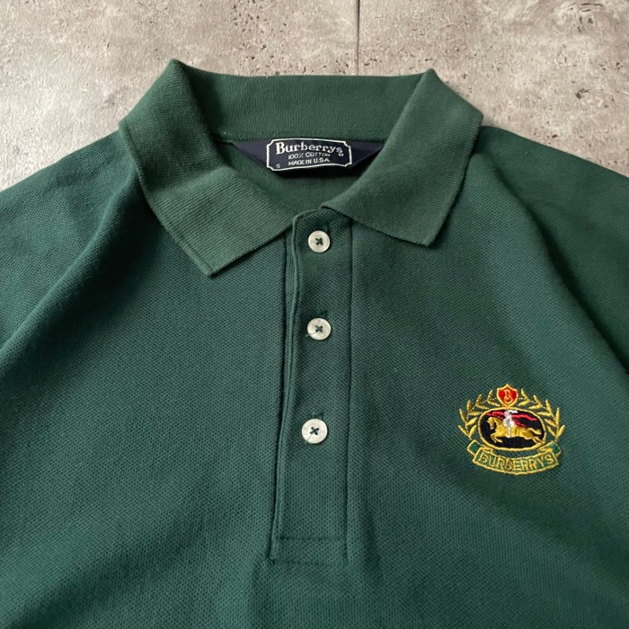 【90s】Burberry バーバリー ポロシャツ 半袖 USA製 グリーン 緑 | Vintage.City 빈티지숍, 빈티지 코디 정보