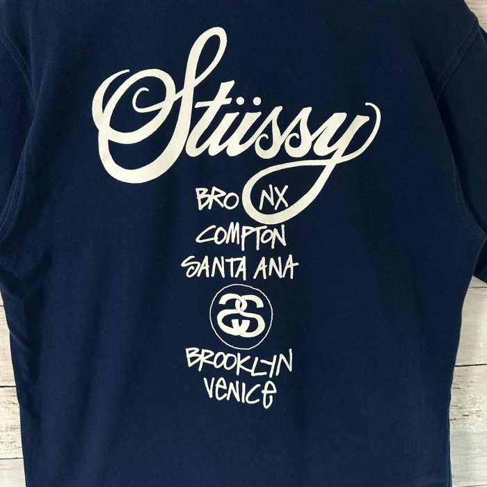 stussy ステューシー ポロシャツ L バックロゴ ワンポイントロゴ | Vintage.City 古着屋、古着コーデ情報を発信