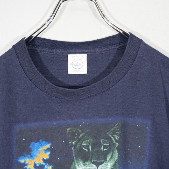 USA VINTAGE PRO WEIGHT LION PRINT DESIGN T SHIRT/アメリカ古着ライオンプリントデザインTシャツ | Vintage.City 빈티지숍, 빈티지 코디 정보