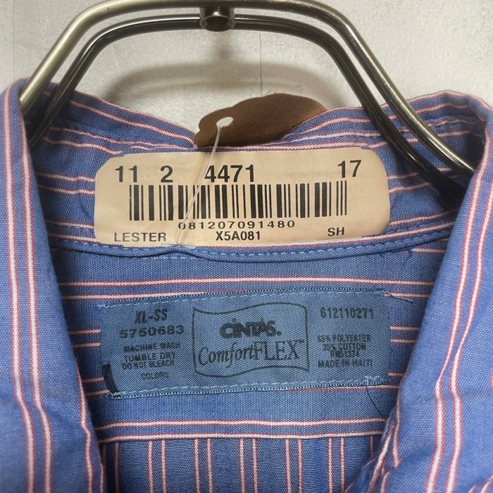 CINTAS    半袖シャツ　XL   ワッペン　ストライプ | Vintage.City 빈티지숍, 빈티지 코디 정보