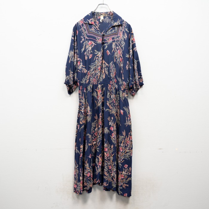 USA VINTAGE FLOWER PATTERNED DESIGN ONE PIECE/アメリカ古着花柄