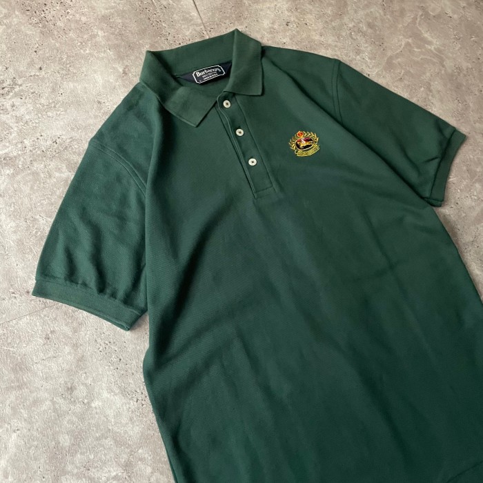 【90s】Burberry バーバリー ポロシャツ 半袖 USA製 グリーン 緑 | Vintage.City 古着屋、古着コーデ情報を発信