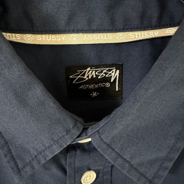 stussy ステューシー ワークシャツ 刺繍ロゴ ワッペン シャネルロゴ | Vintage.City 古着屋、古着コーデ情報を発信