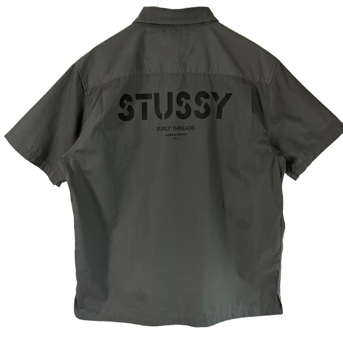 【入手困難!!】ステューシー ✈︎バックロゴ ワークシャツ  半袖シャツ