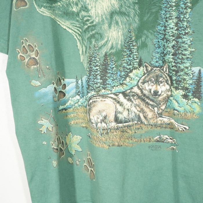 USA VINTAGE SANSEGAL WOLF PRINT DESIGN T SHIRT/アメリカ古着オオカミプリントデザインTシャツ | Vintage.City 古着屋、古着コーデ情報を発信