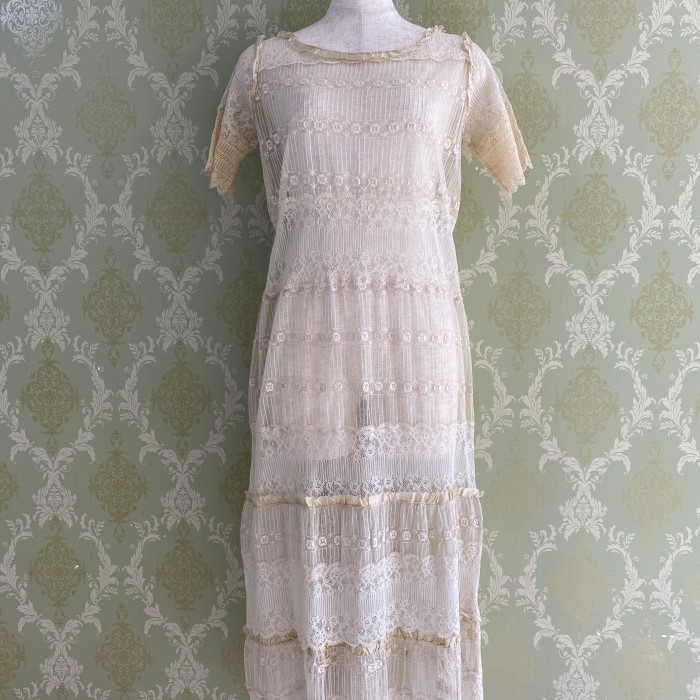 Special vintage Antique dress 1920年代状態良好レディース