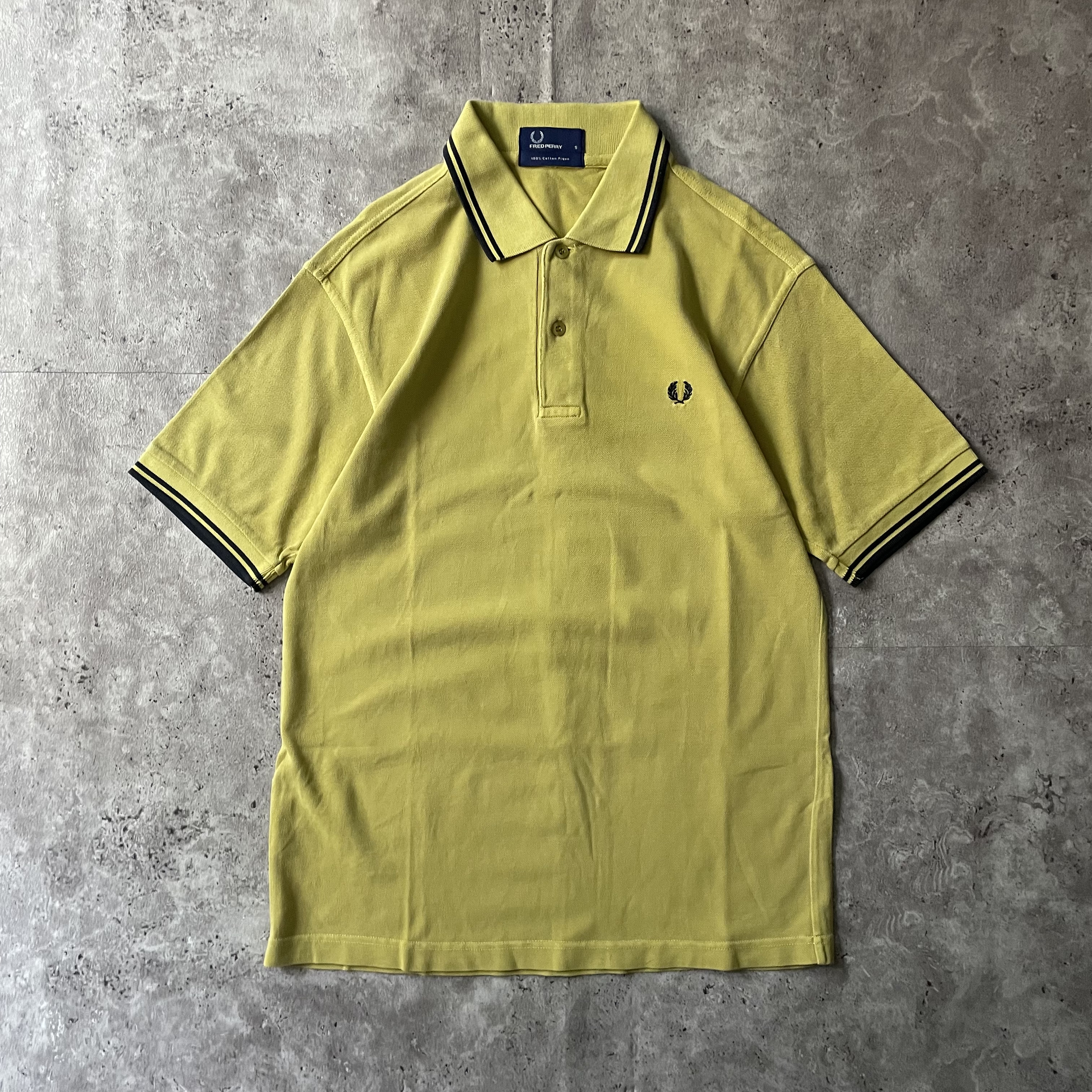 FRED PERRY フレッドペリー 黄緑 半袖ポロシャツ - ポロシャツ