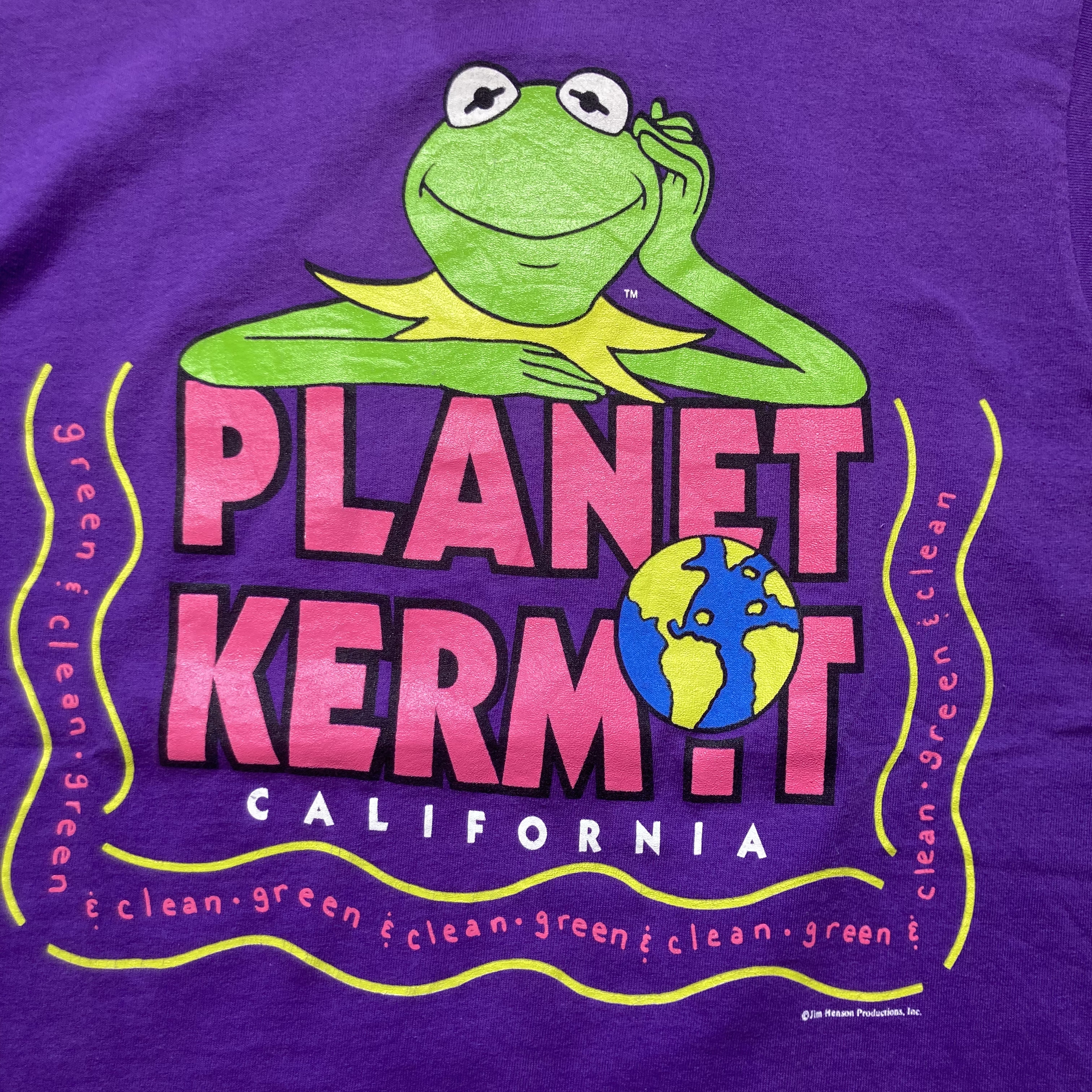 90s planet Kermit T-shirt プラネットカーミット半袖Tシャツ プリント ...