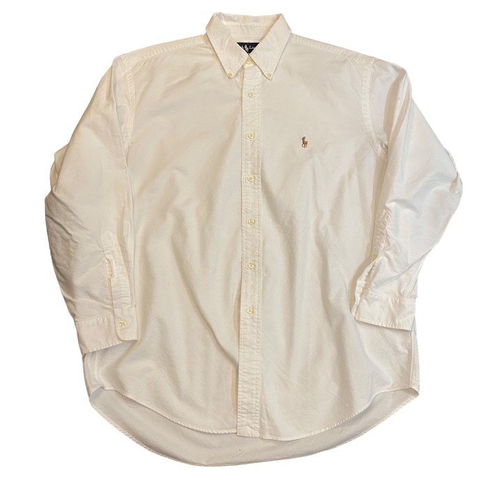 USED ラルフローレン ボタンダウン シャツ 16ハーフ ホワイト | Vintage.City 古着屋、古着コーデ情報を発信