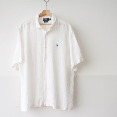 90s Ralph Lauren "CALDWELL" Linen Open Collar Shirt | Vintage.City ヴィンテージ 古着