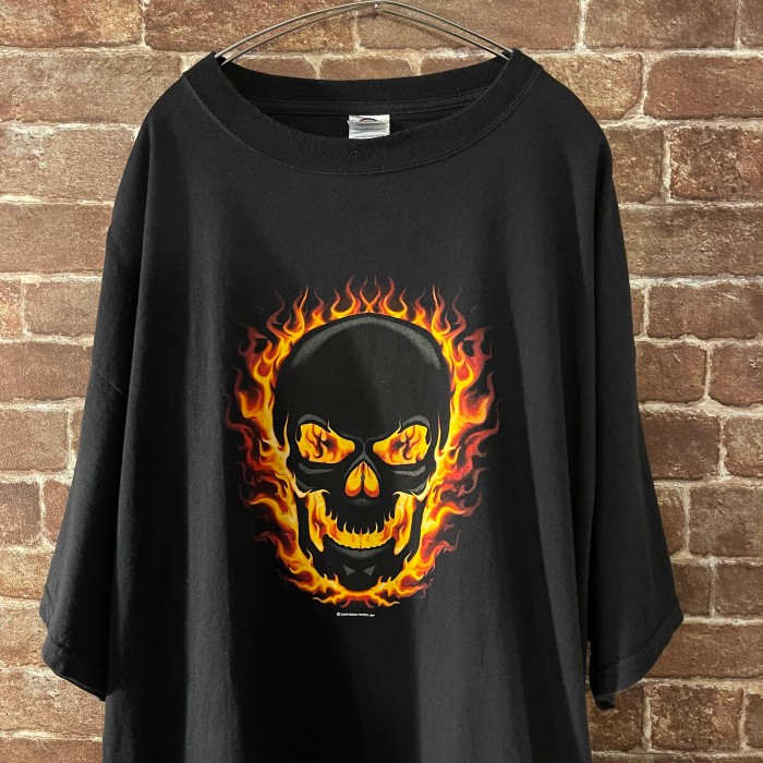 06’ DELTA fire skull print ビッグTシャツ | Vintage.City 古着屋、古着コーデ情報を発信