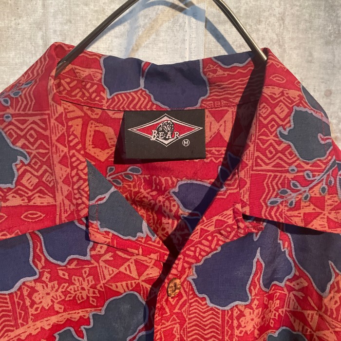 90s bear open collor aloha shirt | Vintage.City 빈티지숍, 빈티지 코디 정보