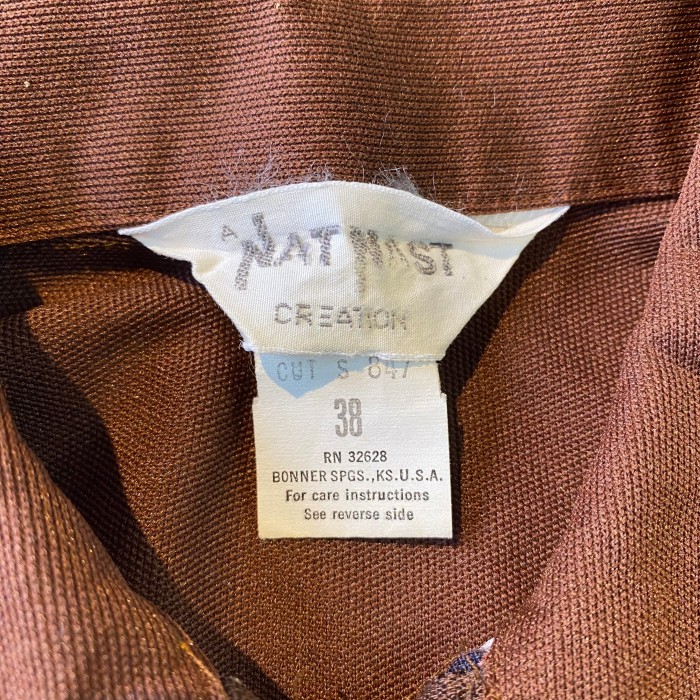 70s NATNAST ハーフジップ ボーリングシャツ M チェーンステッチ | Vintage.City 古着屋、古着コーデ情報を発信