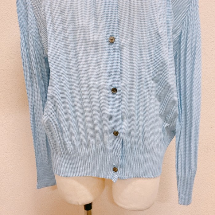 エムアンドキョウコ　プリーツシャツ　水色　M&KYOKO  美品 | Vintage.City 古着屋、古着コーデ情報を発信