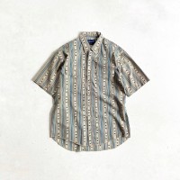 1990s Wrangler Native Mulch Stripe Print S/S shirt DEADSTOCK! MADE IN USA 【XL】 | Vintage.City 빈티지숍, 빈티지 코디 정보