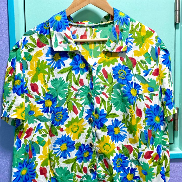 vintage／80's flower shirt one piece | Vintage.City Vintage Shops, Vintage Fashion Trends