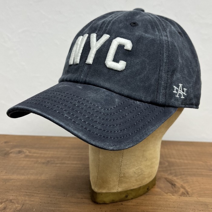 AMERICAN NEEDLE "NYC" コットン ベースボールキャップ WASHED NAVY (NEW) | Vintage.City 빈티지숍, 빈티지 코디 정보