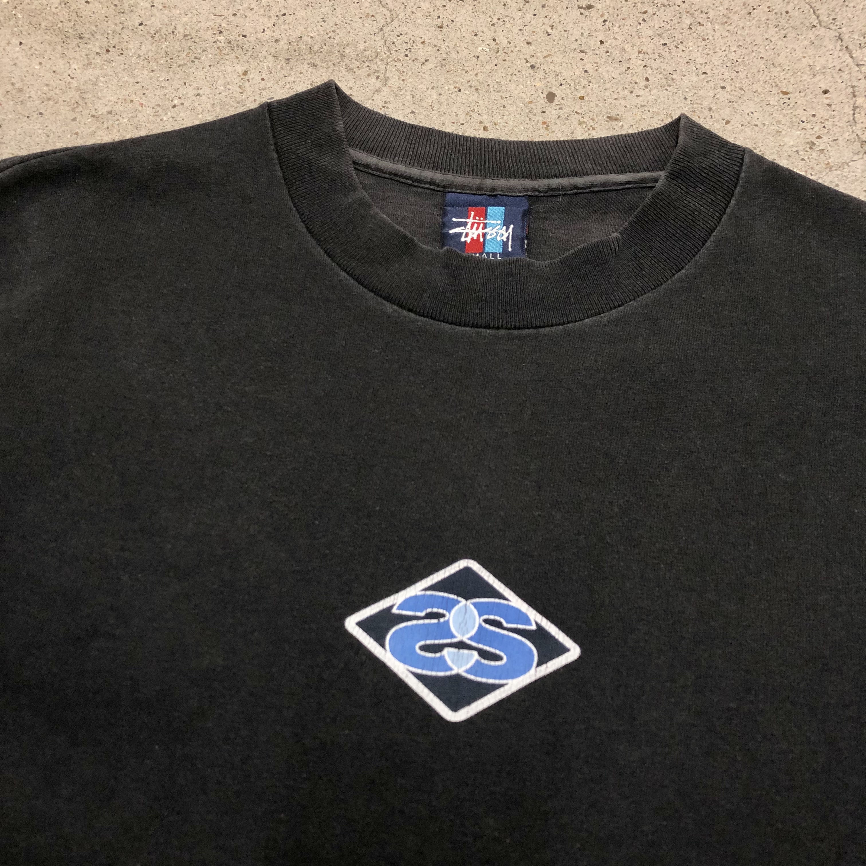 Tシャツ/カットソー(半袖/袖なし)【STUSSY】ステューシー 90s USA製 S/S Tee ロゴプリント