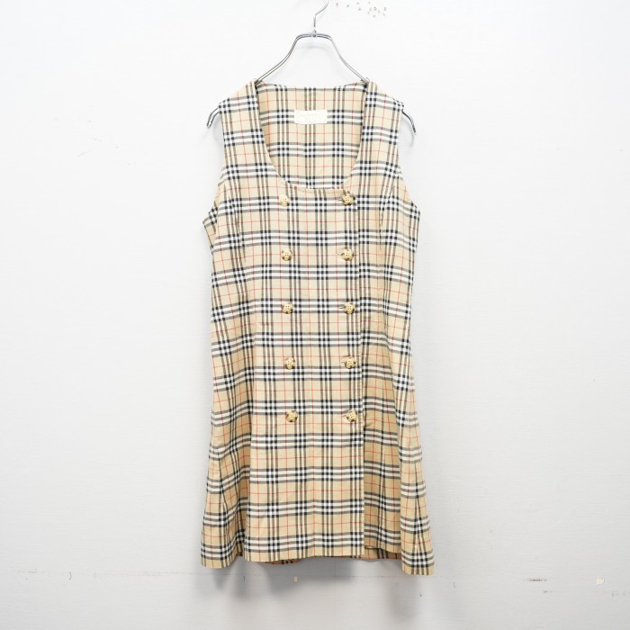 Burberrys CHECK PATTERNED COTTON WOOL MINI ONE PIECE/バーバリー