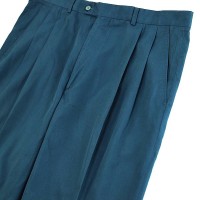 80s-90s EURO Maria Taliani Turquoise 2Tuck Slacks Pants Size W35 L30 | Vintage.City 빈티지숍, 빈티지 코디 정보