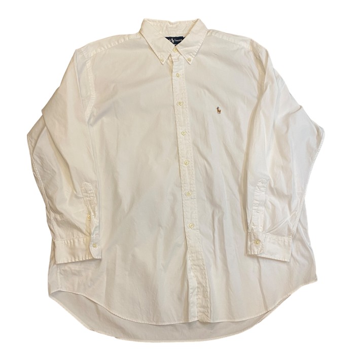 USED ラルフローレン ボタンダウン シャツ 18 ホワイト | Vintage.City 빈티지숍, 빈티지 코디 정보