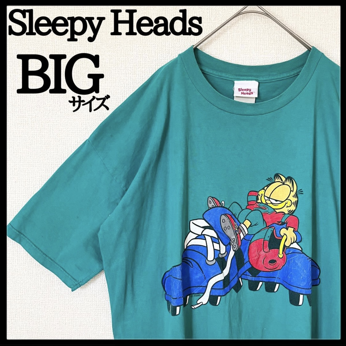 Sleepy Heads Tシャツ ガーフィールド オーバーサイズ 半袖カットソー ...