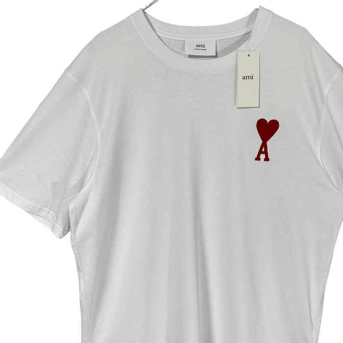 新品・未使用】Ami Paris アミ Tシャツ 刺繍ロゴ ワンポイントロゴ 