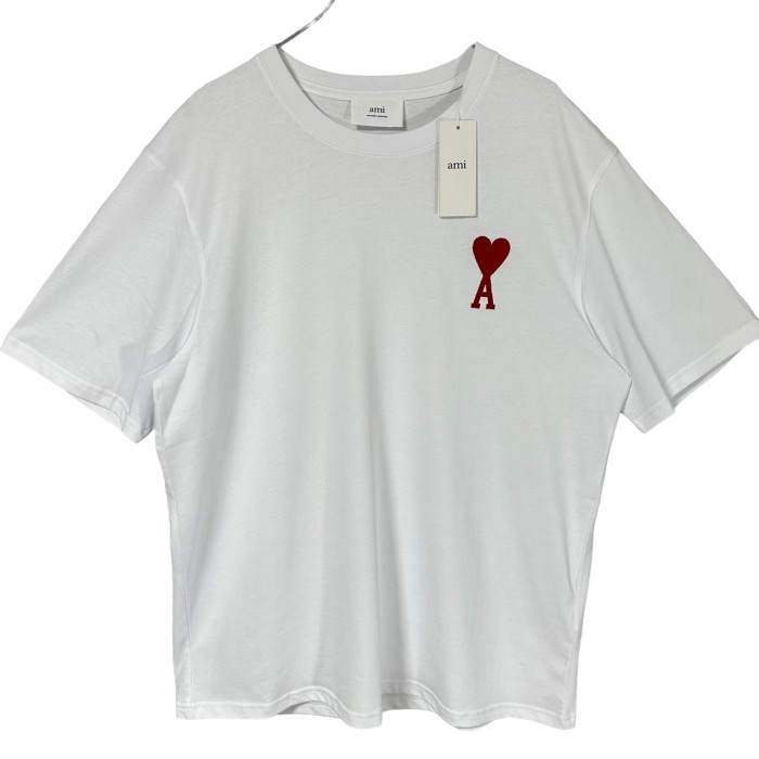 濃紺XXL新品 AMI Paris アミ グラフィック ロゴ Tシャツ 半袖