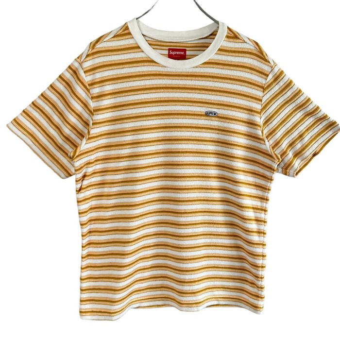 supreme シュプリーム Tシャツ 刺繍ロゴ ワンポイント パイル ボーダー