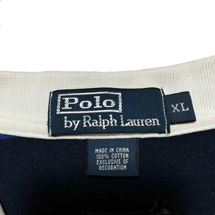POLO by RALPH LAUREN border embroidery logo polo shirt ラルフローレン ボーダー 刺繍ロゴ ポロシャツ | Vintage.City 古着屋、古着コーデ情報を発信