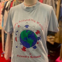 made in USA FRUIT OF THE ROOM Tシャツ シングルステッチ 地球 子ども 水色 | Vintage.City 古着屋、古着コーデ情報を発信