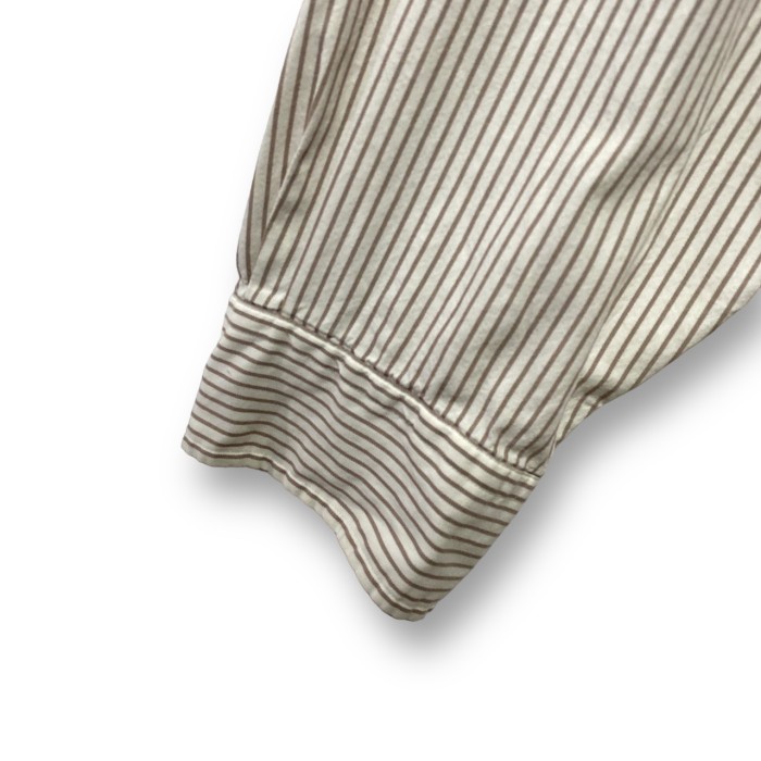 RALPH LAUREN 00s classic fit stripe embroidery logo BD shirt ラルフローレン クラシックフィット ストライプ 刺繍ロゴ ボタンダウン 長袖シャツ | Vintage.City 古着屋、古着コーデ情報を発信
