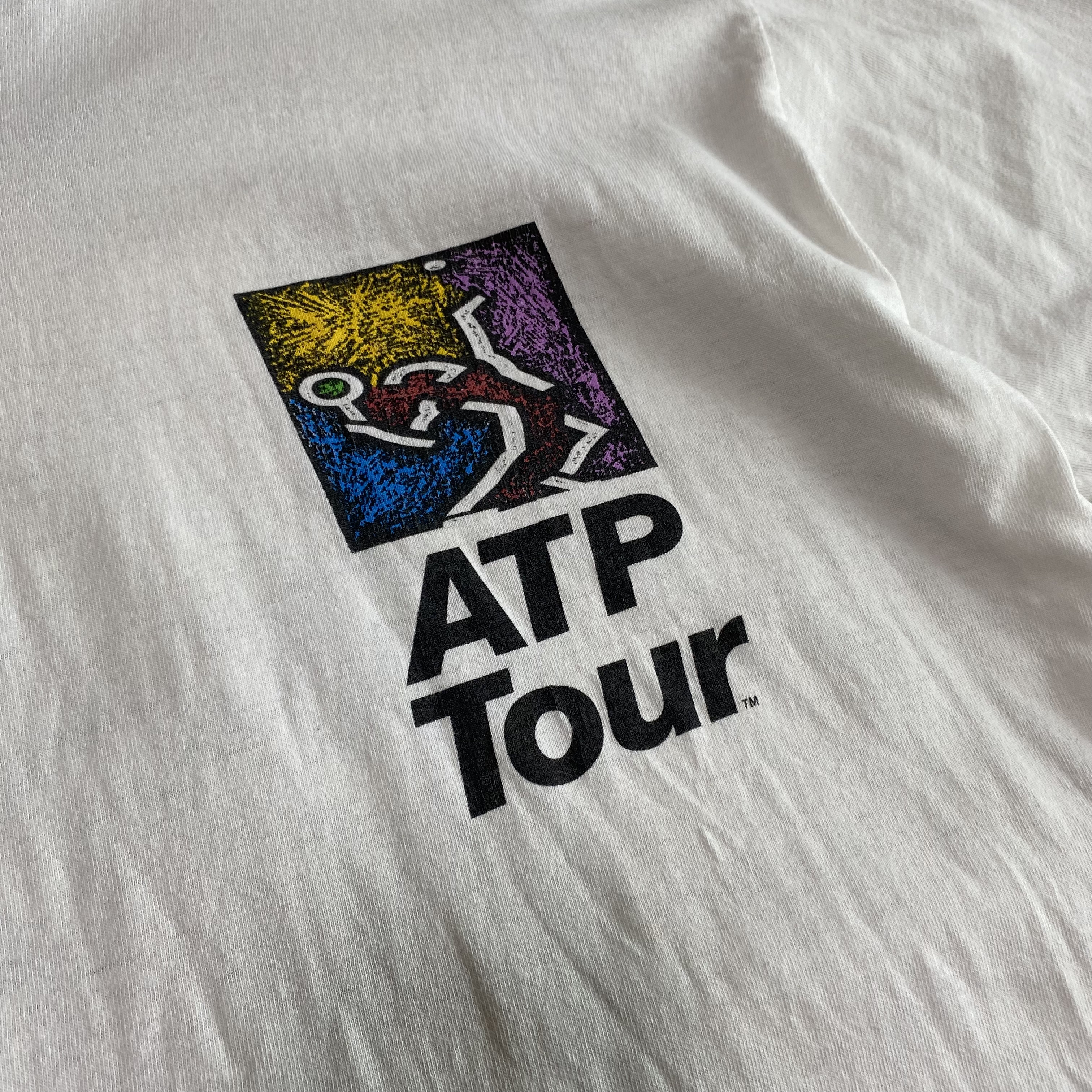 adidas アディダス ATP Tour ロゴ テニスプリント Tシャツ S