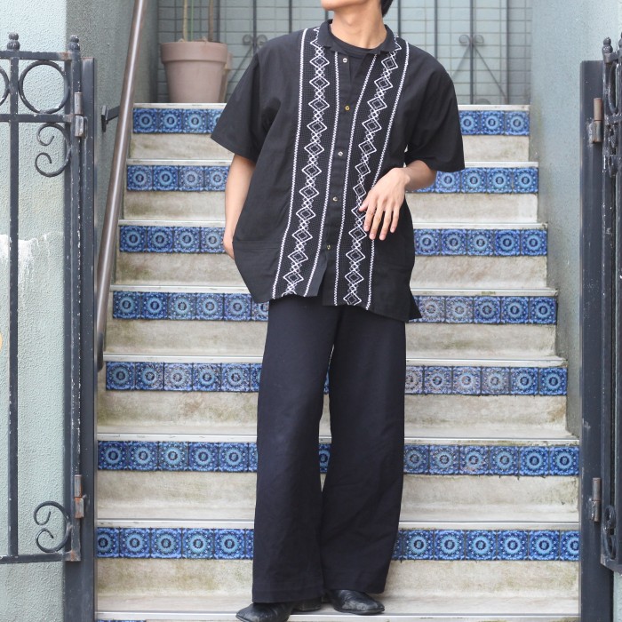 USA VINTAGE MESH SWITCHED DESIGN SHIRT/アメリカ古着メッシュ 
