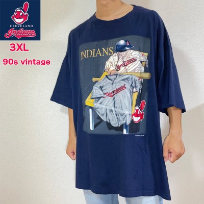 古着 Tシャツ クリーブランド・インディアンス Cleveland Indians US古着 90s MLB メジャーリーグ ベースボール 野球 ワフー酋長 ゆるだぼ オーバーサイズ オシャレ メンズ レディース 希少 3XL | Vintage.City 빈티지숍, 빈티지 코디 정보