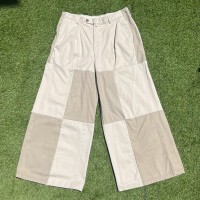 【No.10】 chino pants remake patchwork wide pants design brown beige | Vintage.City 古着屋、古着コーデ情報を発信