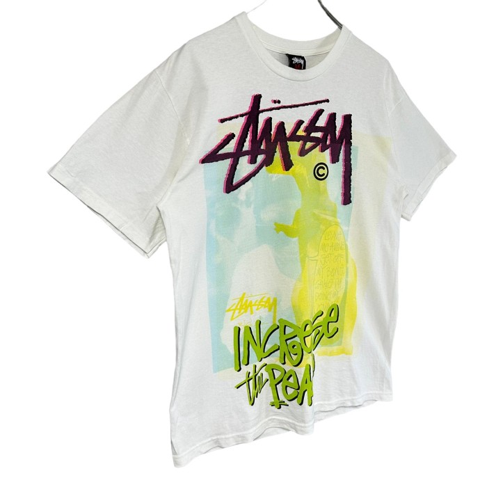 【新品】stussy Tシャツ　サイズM ホワイト　恐竜