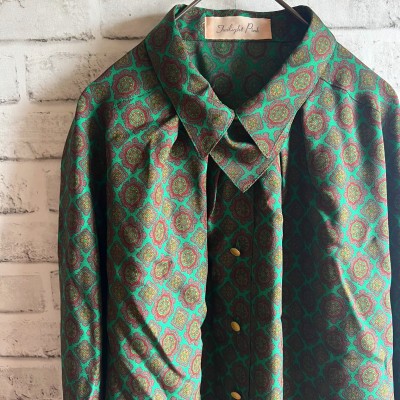 paisley tuck blouse | Vintage.City 빈티지숍, 빈티지 코디 정보