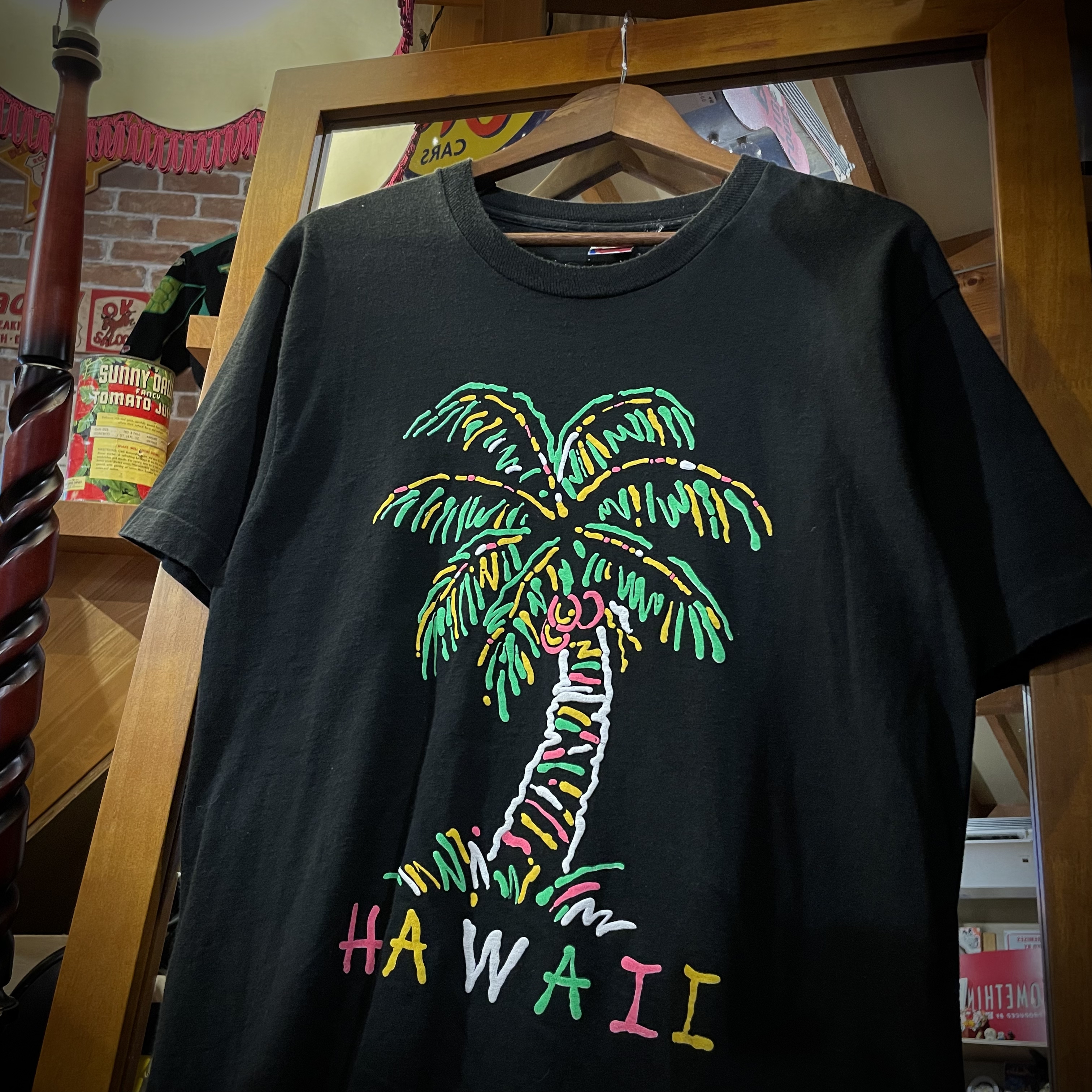90s USA製 FLUIT OF THE LOOM Tシャツ HAWAII ヤシの木 フルーツオブザ