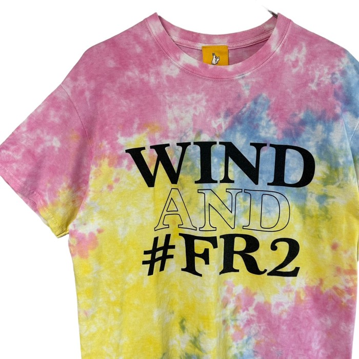 FR2×WIND AND SEA コラボ Tシャツ 刺繍ロゴ タイダイ デカロゴ ...