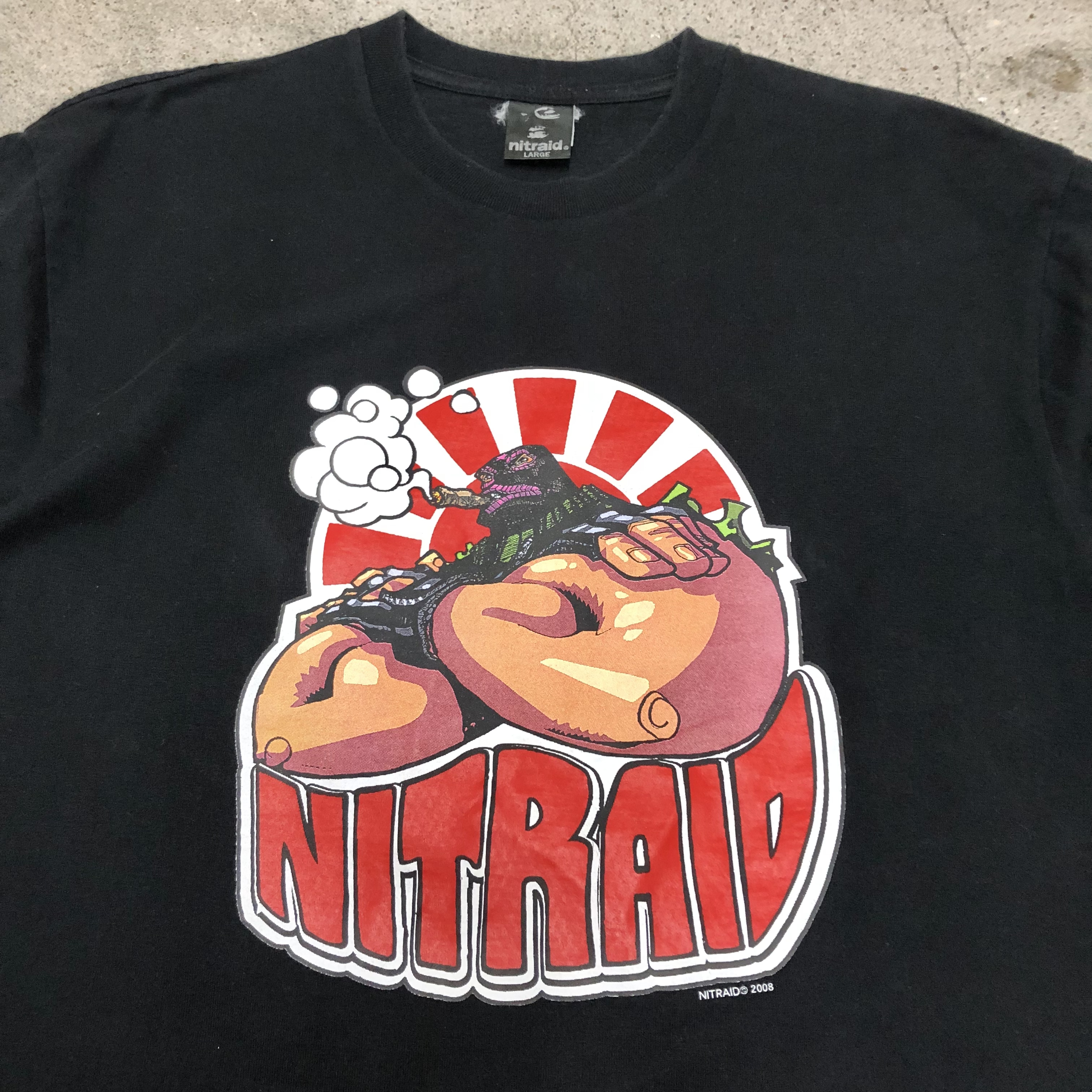 NITRAID/Logo print Tee/L/ロゴプリント/Tシャツ/ブラック/HIPHOP ...