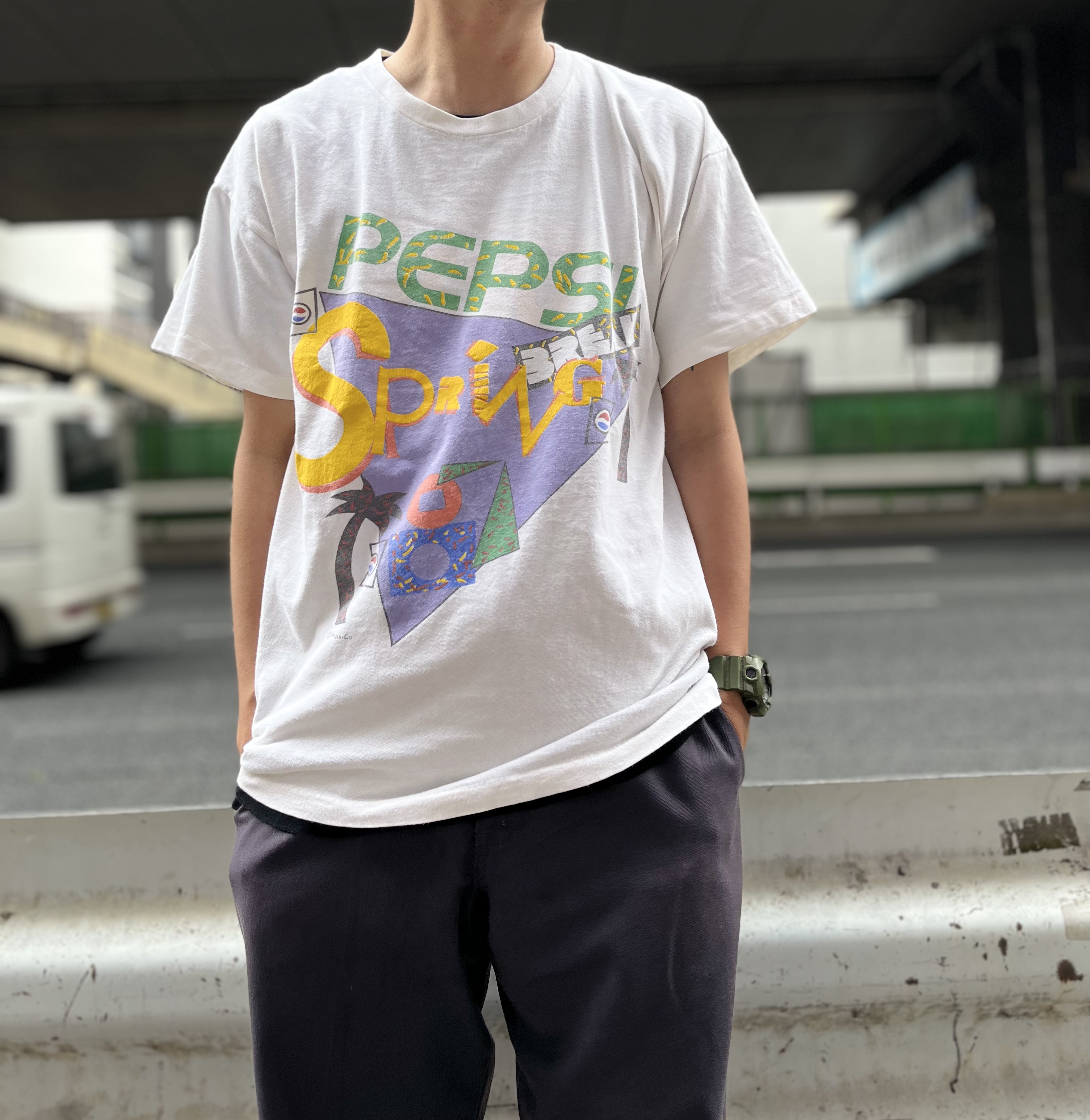 PEPSI “Spring Break” Tee 80s (Size L) ペプシ 企業物 コーラ