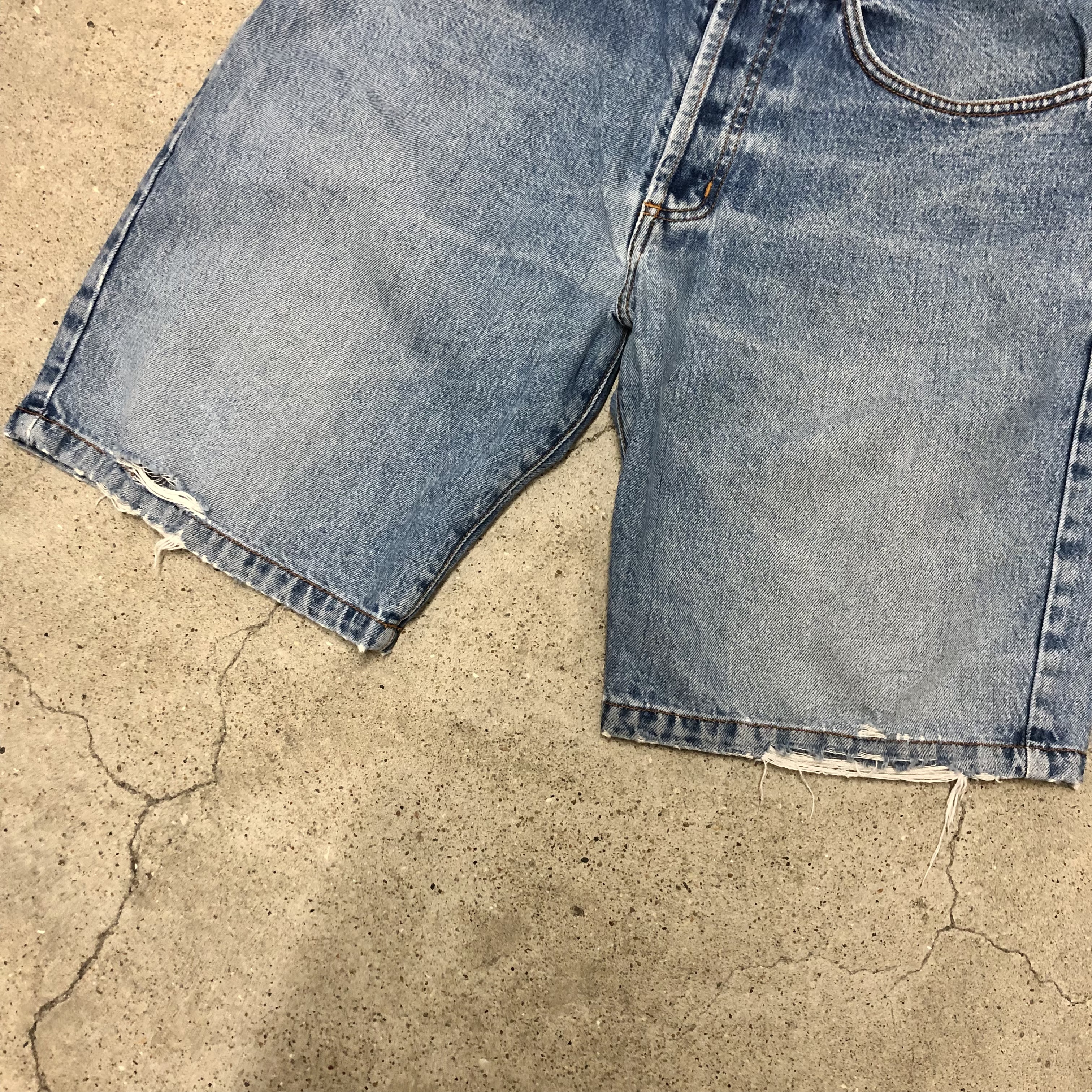 90s OLD STUSSY/Denim shorts/USA製/赤タグ/W32/デニムショーツ