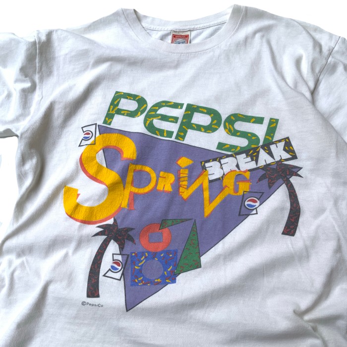 PEPSI “Spring Break” Tee 80s (Size L) ペプシ 企業物 コーラ