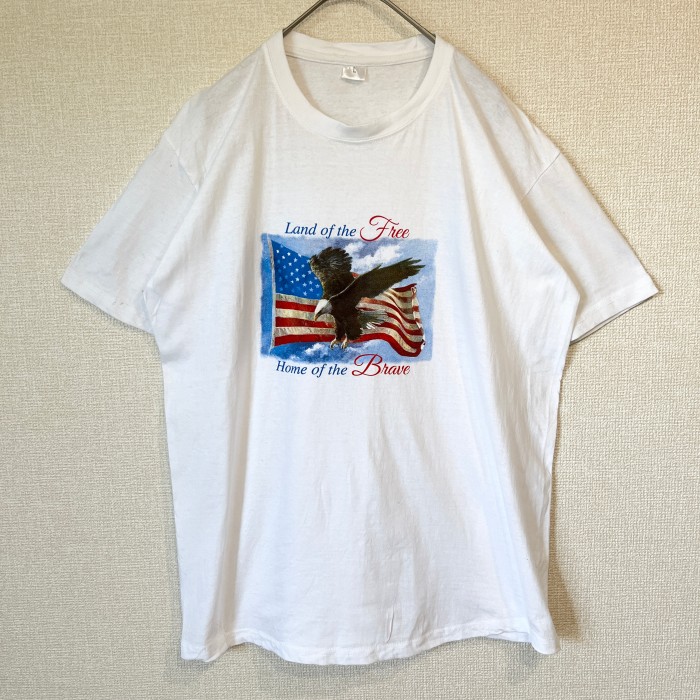 【美品】Tシャツ　半袖　ホワイト　イーグル　プリント　L | Vintage.City 빈티지숍, 빈티지 코디 정보