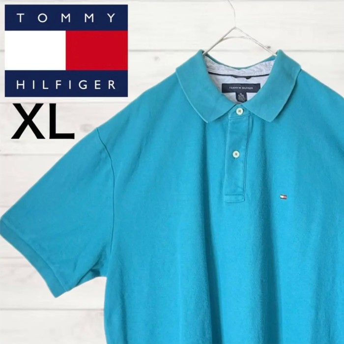 【美品】トミーヒルフィガー ポロシャツ 古着 ヴィンテージ XL ブルー | Vintage.City 古着屋、古着コーデ情報を発信